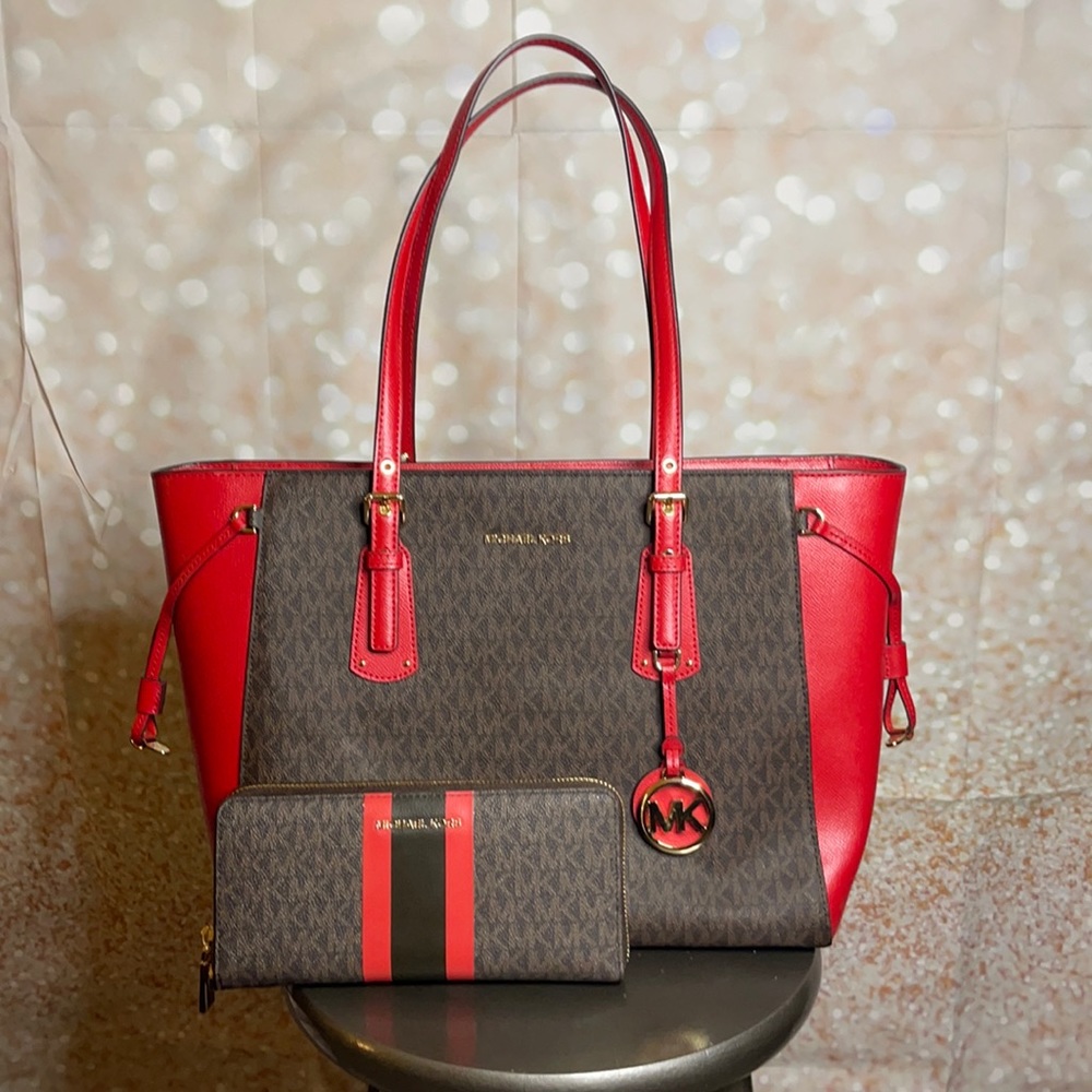 Michael Kors Voyager Tote Purse & Wallet